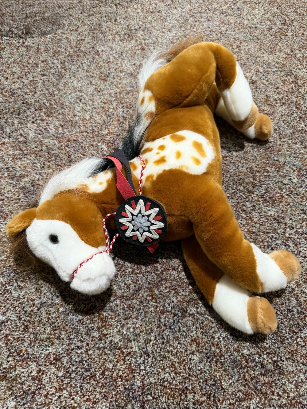 Douglas Cuddle Toys Brown and White Plush Pony Stuffed Animal - Retired